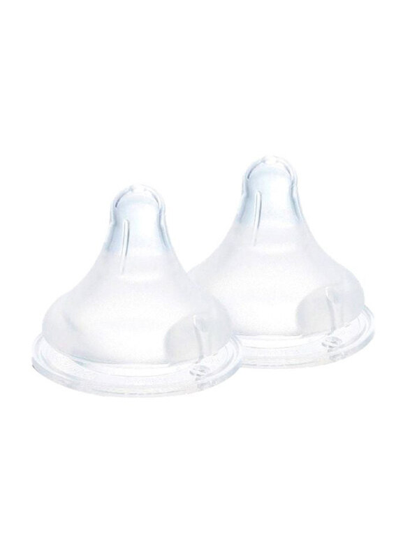 

Pigeon Softouch Peristaltic Plus Wide Neck Nipple, SS, 2 Piece, Clear