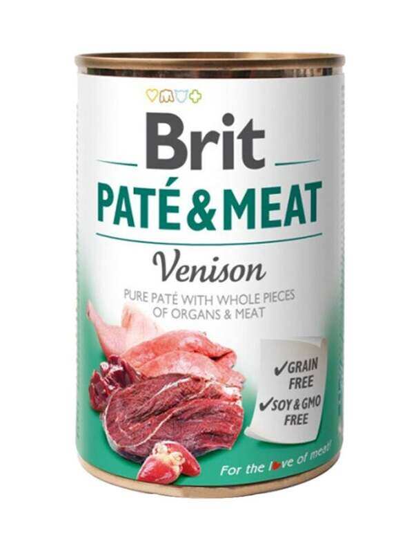 

Brit Venison Pure Pate With Whole Pieces Of Organs And Meat Wet Dog Food, 400g