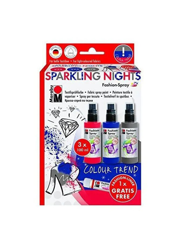 

Marabu Sparkling Night Fashion Spray, 3 x 100ml, Multicolour