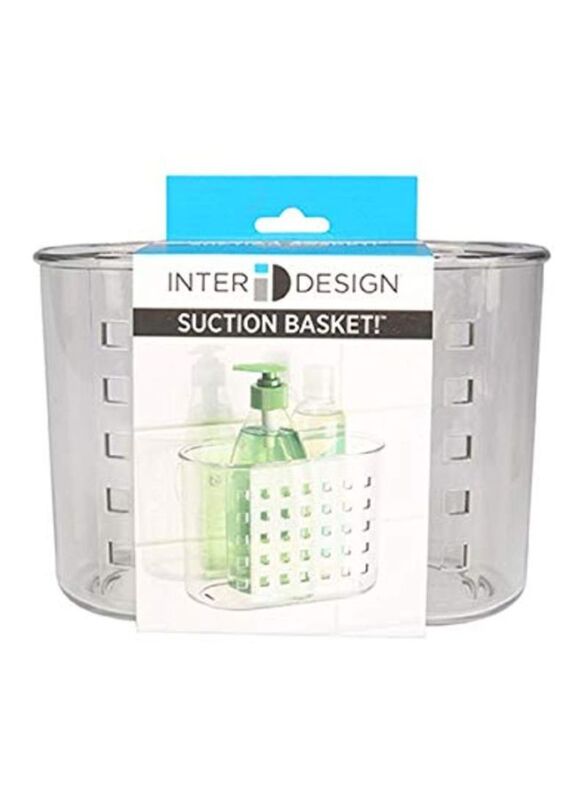 Inter Design Suction Holding Basket, Clear