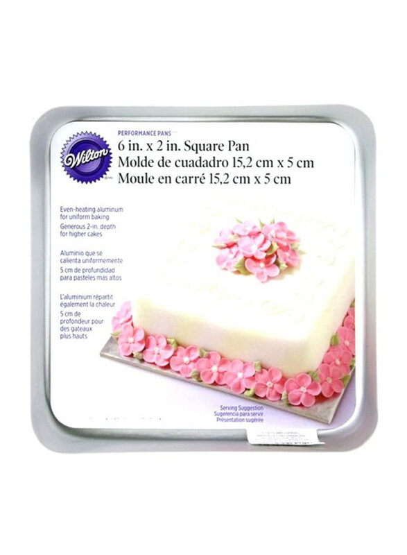 

Wilton Performance Square Pan, 8x2x8inch, Grey