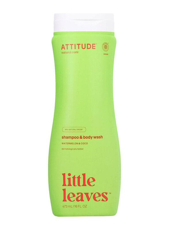 

Attitude 473ml Little Leaves Science Shampoo & Body Wash Watermelon & Coco, Green