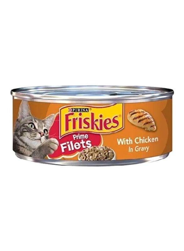 Purina Friskies Prime Filets with Chicken In Gravy for Cats, Brown, 156g