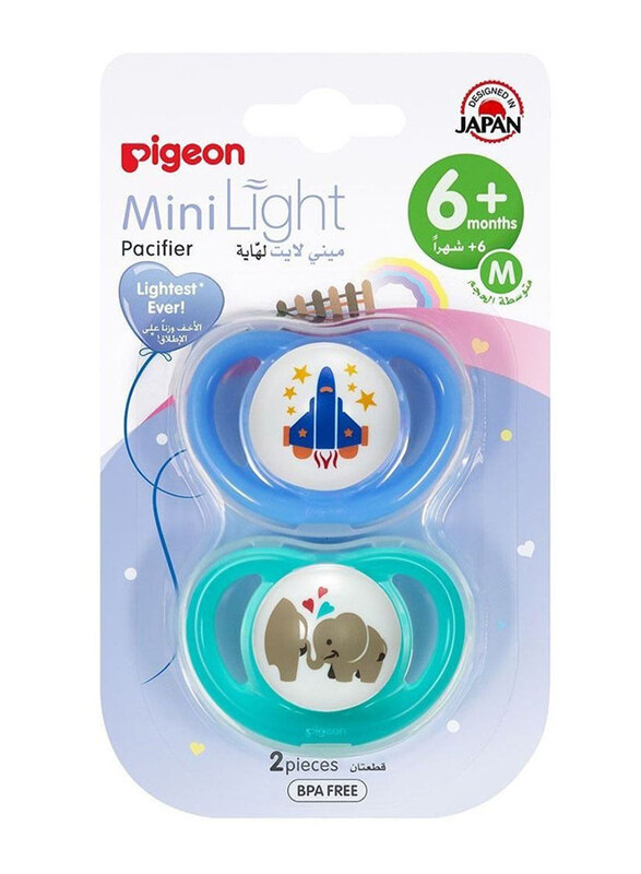 

Pigeon Mini Light Twin Boy Pacifier, Medium, Blue