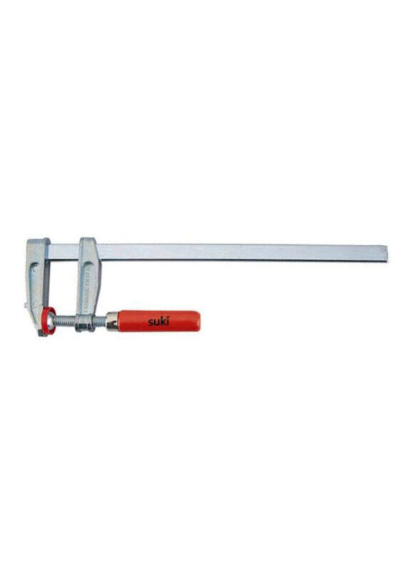 Suki DIY-Type F-Clamp, 100 x 50 mm, Silver/Red