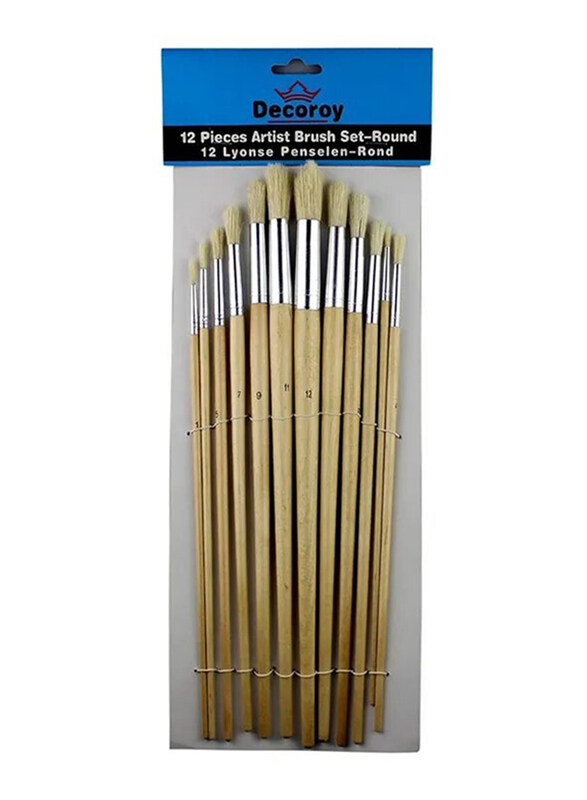 

Roll Roy Round Fitch Brush Set, 12-Piece, Beige