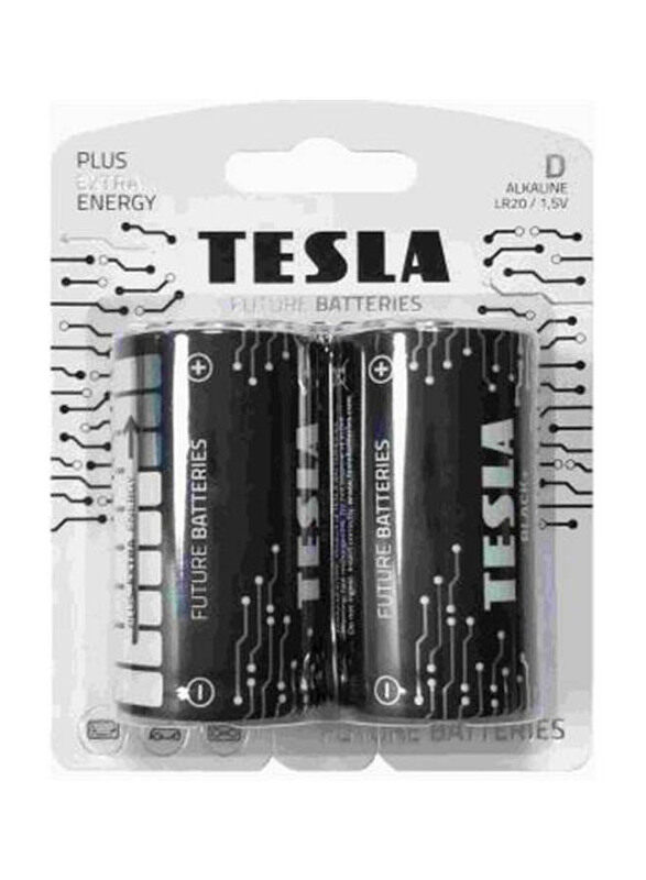 

Tesla D Type Alkaline Battery, 2 Pieces, Black