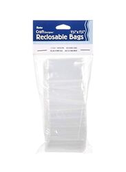 Darice Reclosable Storage Bags, Clear, 100 Pieces