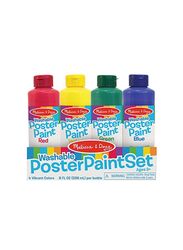 Melissa & Doug Washable Poster Paint 4127, 4 Pieces, Red/Yellow/Blue