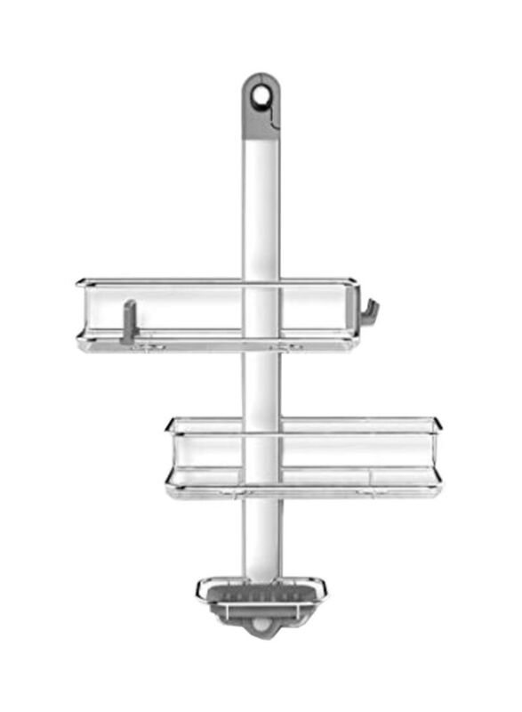Simbel Hyman Adjustable Bath Organizer, 14.9 x 33.7 x 70.1cm, Silver