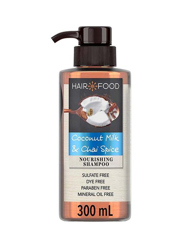 Hair Food Coconut Milk and Chai Spice Nourishing Shampoo for All Hair Types, 300ml