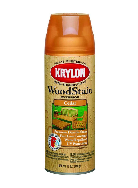 

Krylon Exterior Semi Transparent Wood Stain Spray, 340g, Cedar