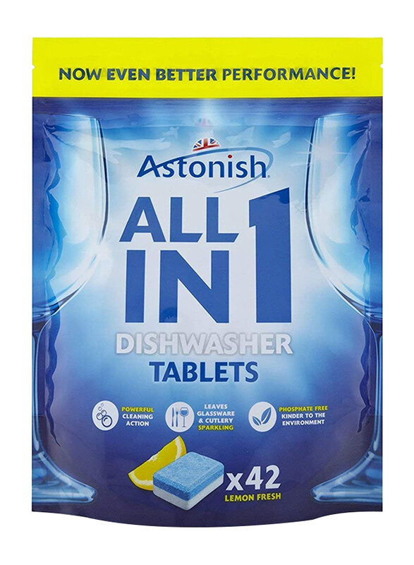 

Astonish All-In-1 Dishwasher Lemon Fresh, 42 Tablets, 840g