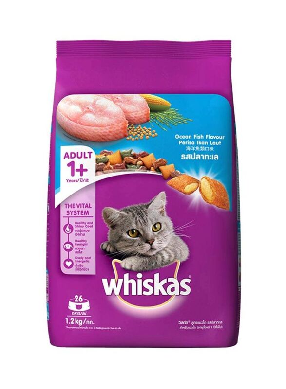 Whiskas Ocean Fish Dry Cat Food, 1.2 Kg