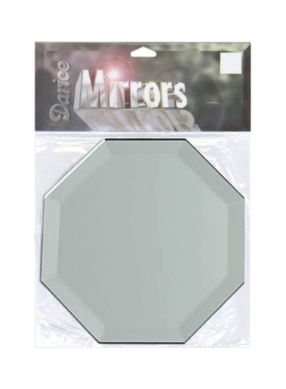 Darice Octagon Shape Glass Mirror, Clear