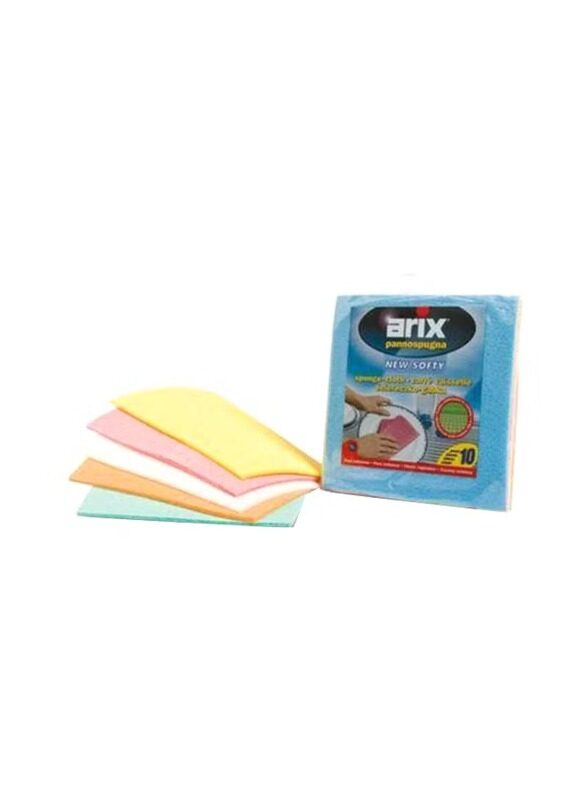 

Arix Natural Cellulose Sponge Cloth Set, 10 Piece, Multicolour