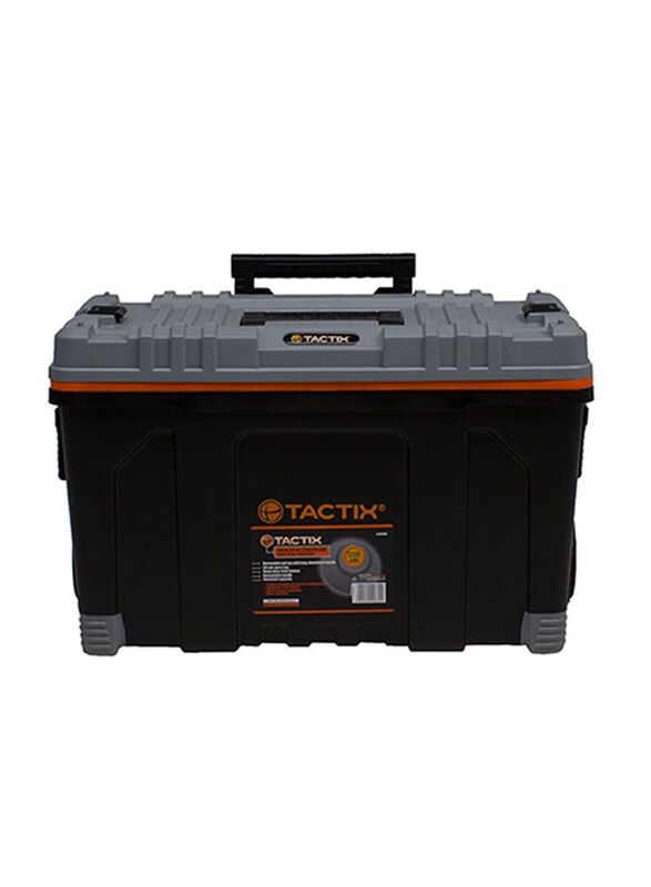 Tactix 2 Piece Plastic Tool Box Set, Black