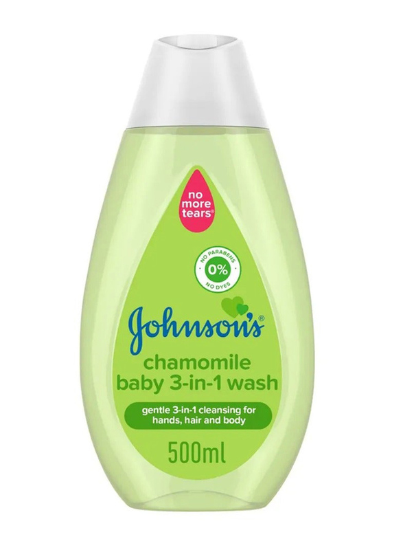 

Johnson's 500ml Chamomile Baby 3 In 1 Wash, Green