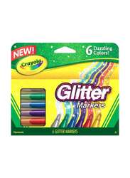 Crayola 6-Piece Glitter Marker, Multicolour