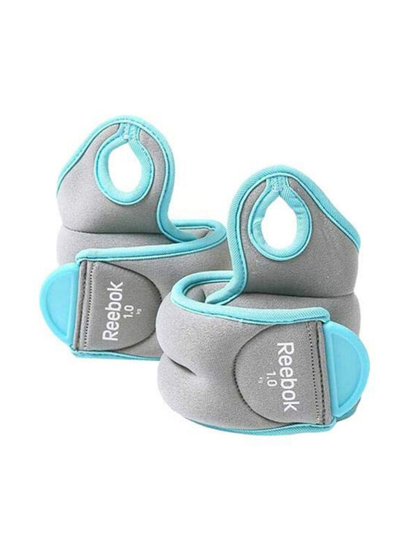 

Reebok Wrist Weight Bands Set, 2 x 1 Kg, Grey/Blue