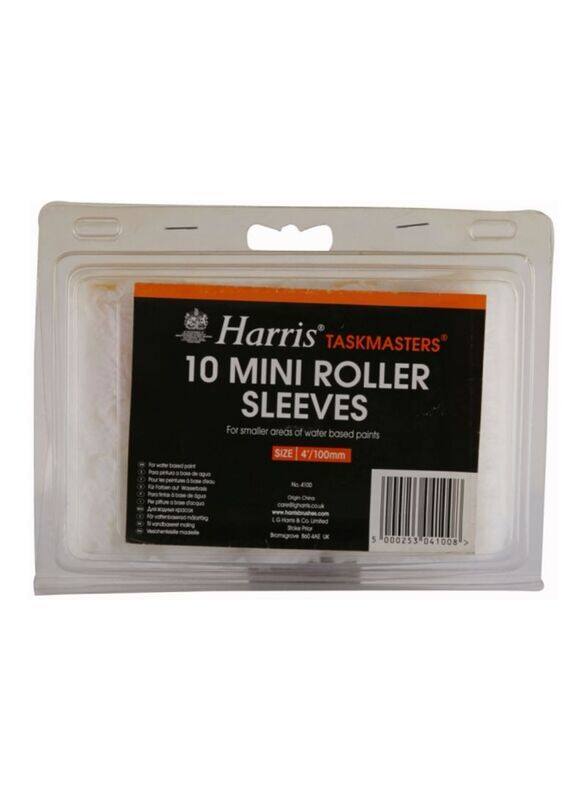 

Harris 10-Piece Taskmasters Emulsion Mini Roller Sleeves Set, Off White