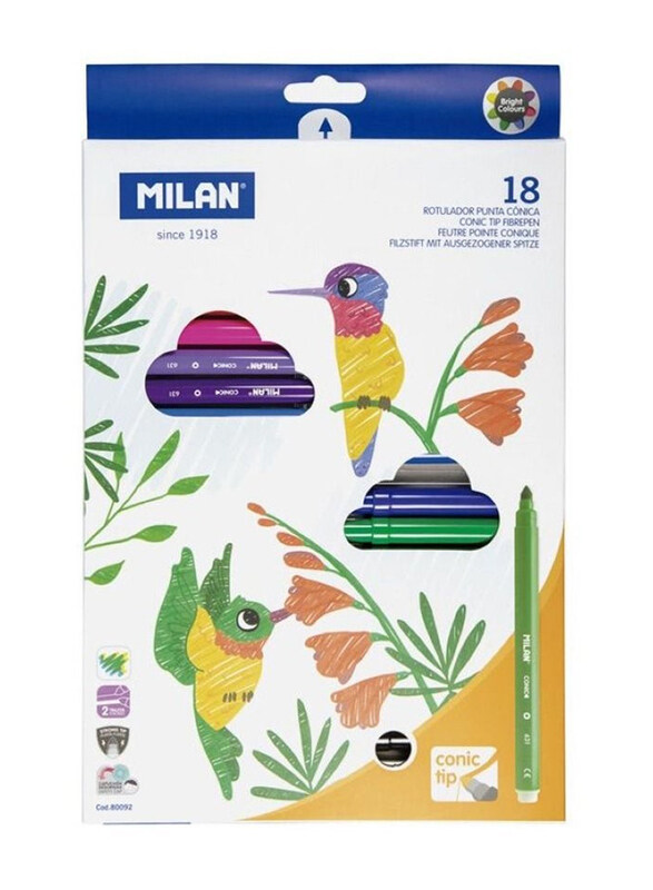 

Milan Conic Tip Fibrepen, 18 Pieces, Multicolour