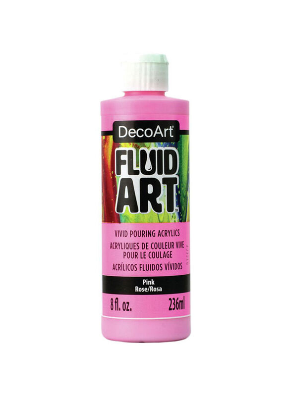 Deco Art Fluid Art Ready-To-Pour Acrylic Paint, 236ml, Pink