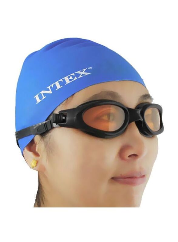 Intex Logo Detail Swim Cap, 8+ Years, Blue