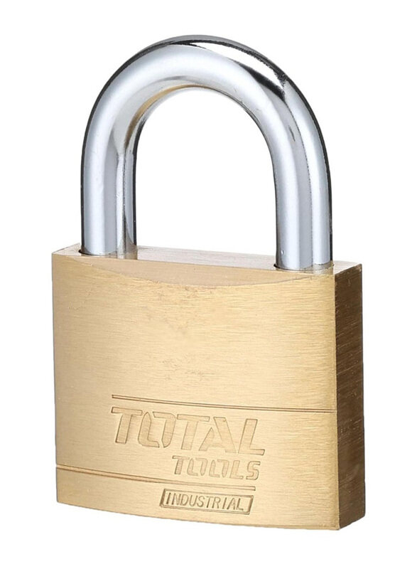 

Total Heavy Duty Brass Padlock, 20mm, Gold