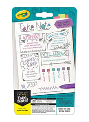 Crayola Take Note Washable Gel Pen Set, 6-Piece, Multicolour