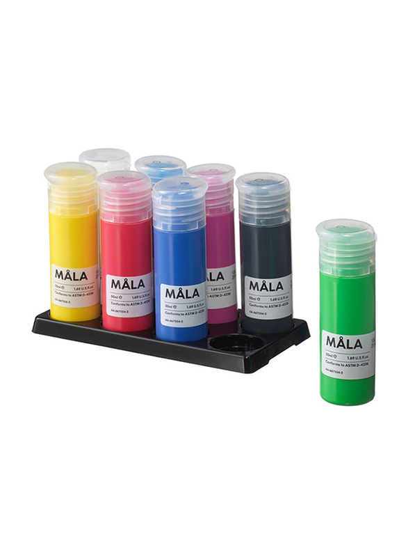 Mala Paints, 8 Piece, 50ml, Assorted Colour