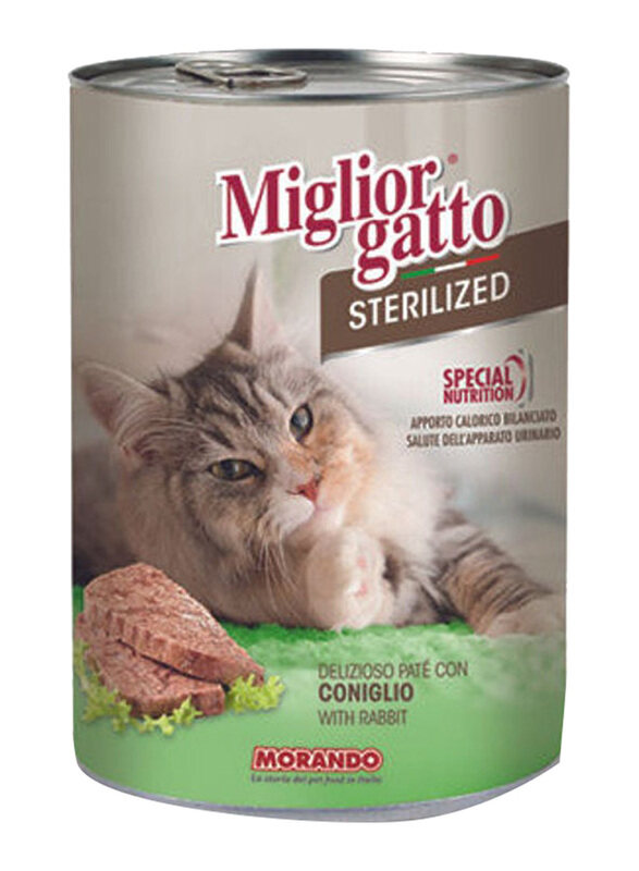 

Miglior Gatto Sterilized Pate Can Wet Cat Food with Rabbit, 400g