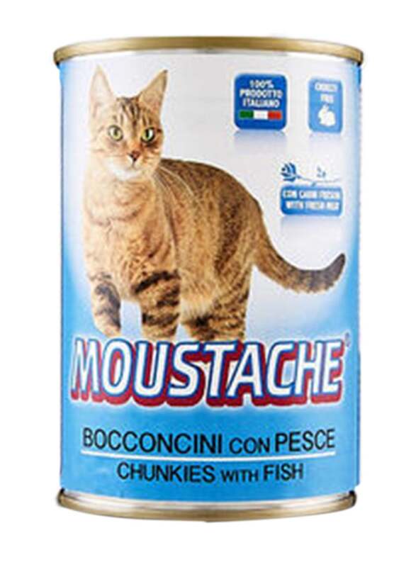 Moustache Bocconcini Con Pesce Chunks With Fish Cat Dry Food, 415g