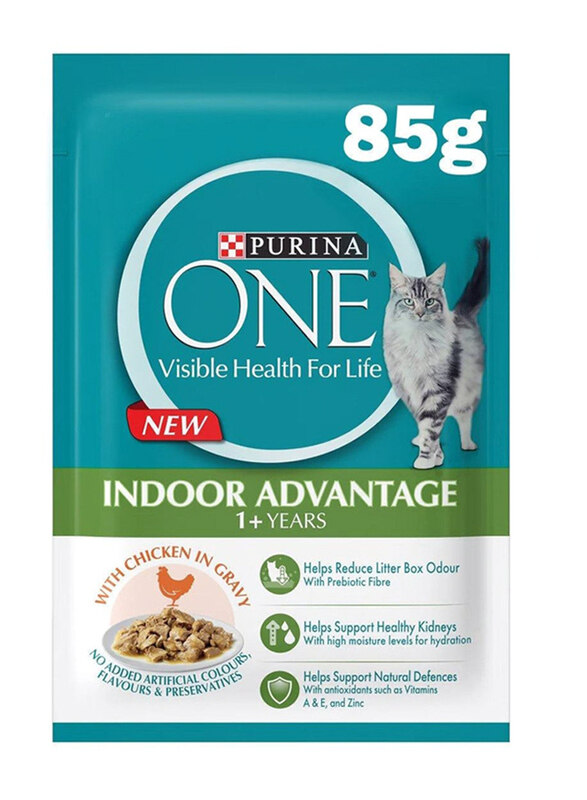 

Purina One Indoor Advantage 1+ Years with Chicken in Gravy Cats Wet Food, 85g