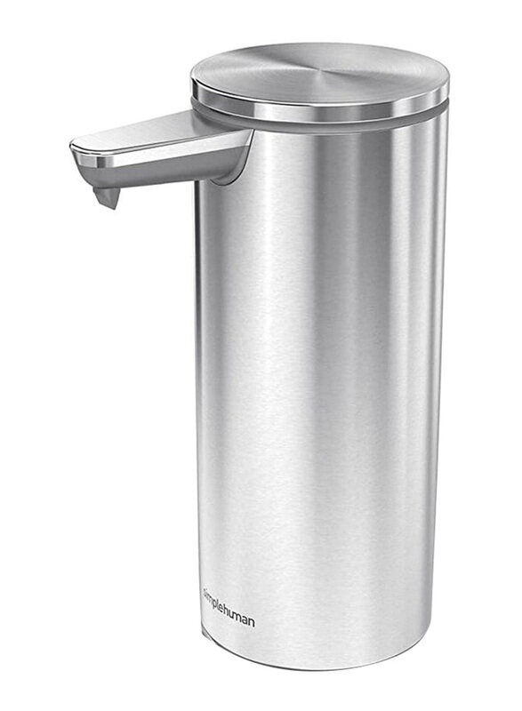 

Simplehuman Touch-Free Rechargeable Sensor Brushed Stainless Steel Liquid Soap Pump Dispenser, Silver