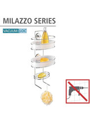 Wenko Vacuum Lock Showering Servant Milazzo Fixing Rack, Without Drilling, Silver