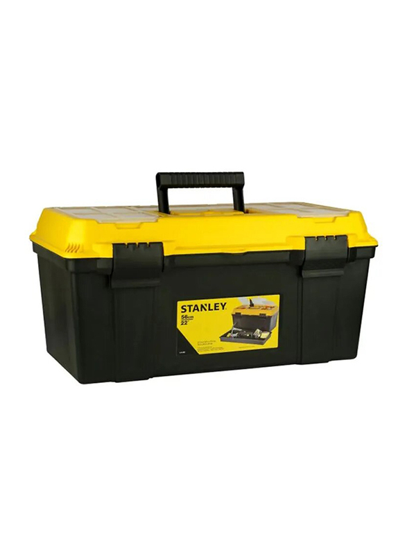 Stanley 56cm Tool Organizer Box, Black/Yellow/Clear