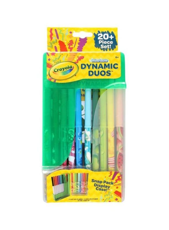 Crayola 20-Piece Dynamic Duos Marker, Multicolour