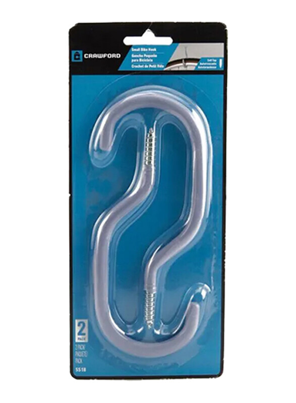 

Crawford Screw-In Small Bike Hooks, 2 x 20mm, Silver