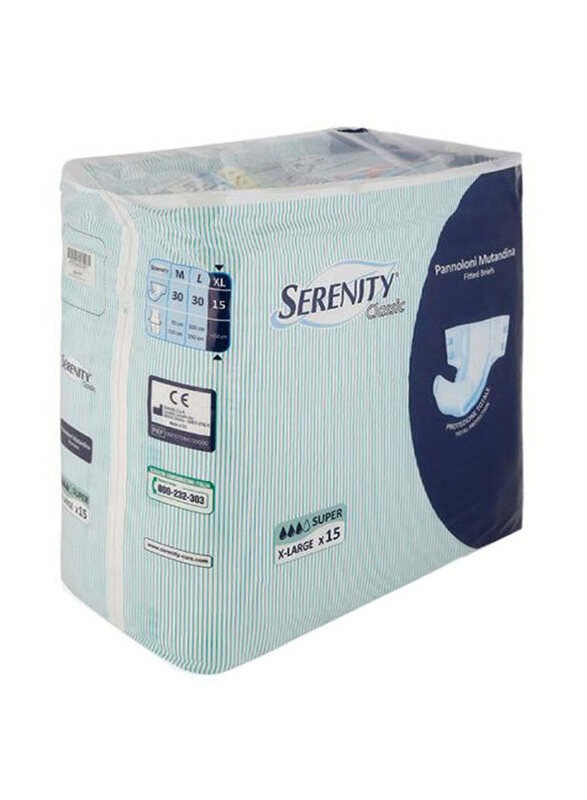 

Serenity Classic Super Diapers, XL, 15 Count