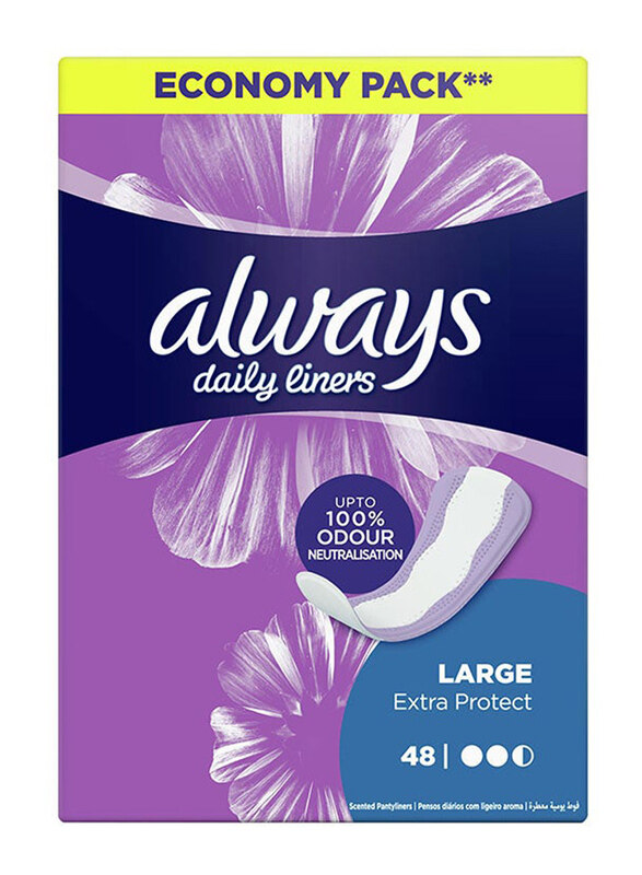 

Always Extra Protect Daily Liners, Large, 48 Pieces