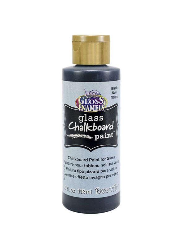 Deco Art Americana Gloss Enamels Glass Chalkboard Paint, 118ml, Black