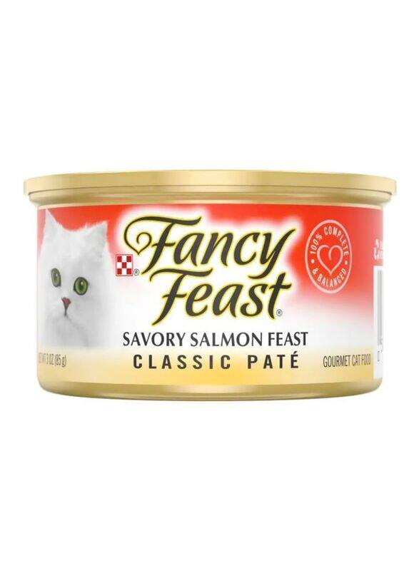 

Purina Fancy Feast Classic Pate Savory Salmon Gourmet Brown Wet Cat Food, 85g