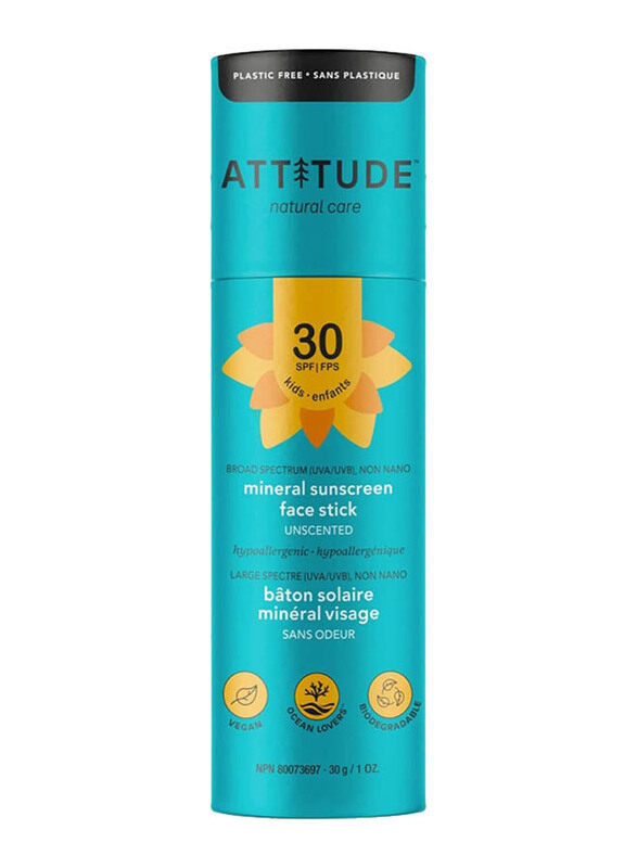 

Attitude 30gm Mineral Sunscreen Face Stick, Blue