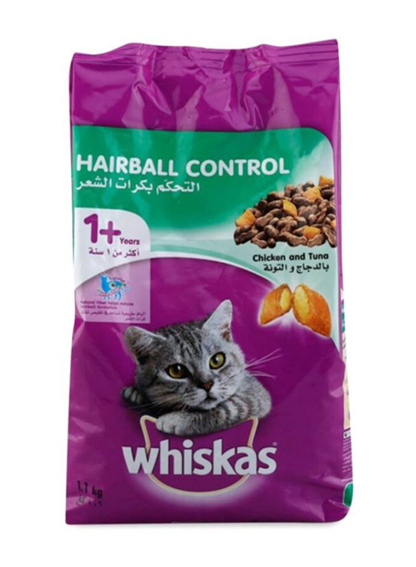 Whiskas Hairball Control Dry Cat Food, 1.1 Kg
