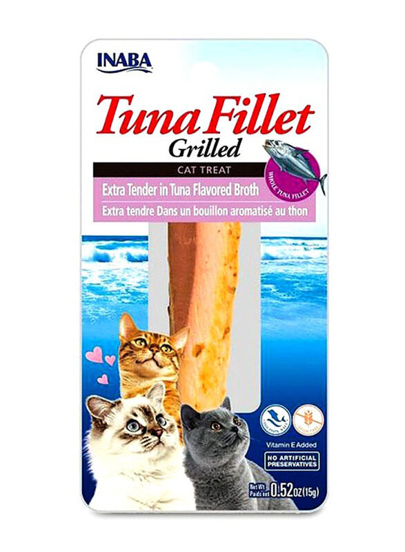 

Inaba Tuna Fillet Grilled Extra Tender in Tuna Broth Dry Cat Food, 15g