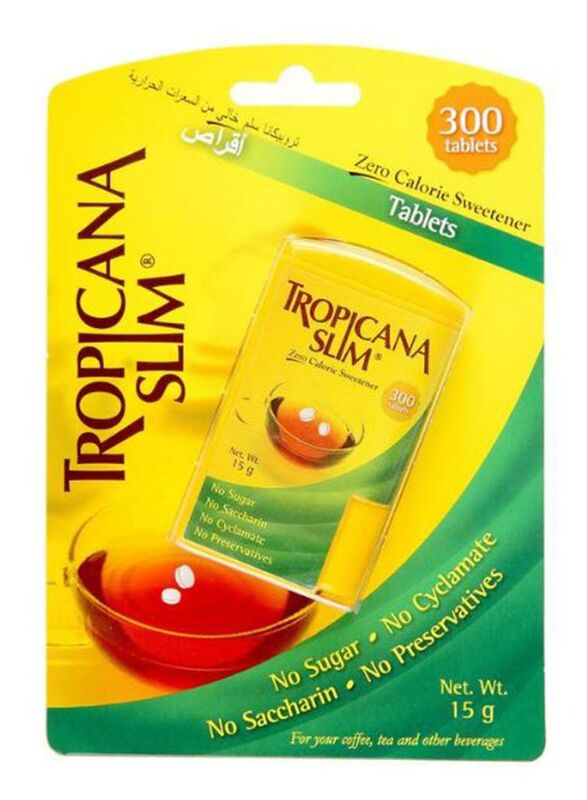 Tropicana Slim 300 Pieces Zero Calorie Sweetener Tablet Set, 15g