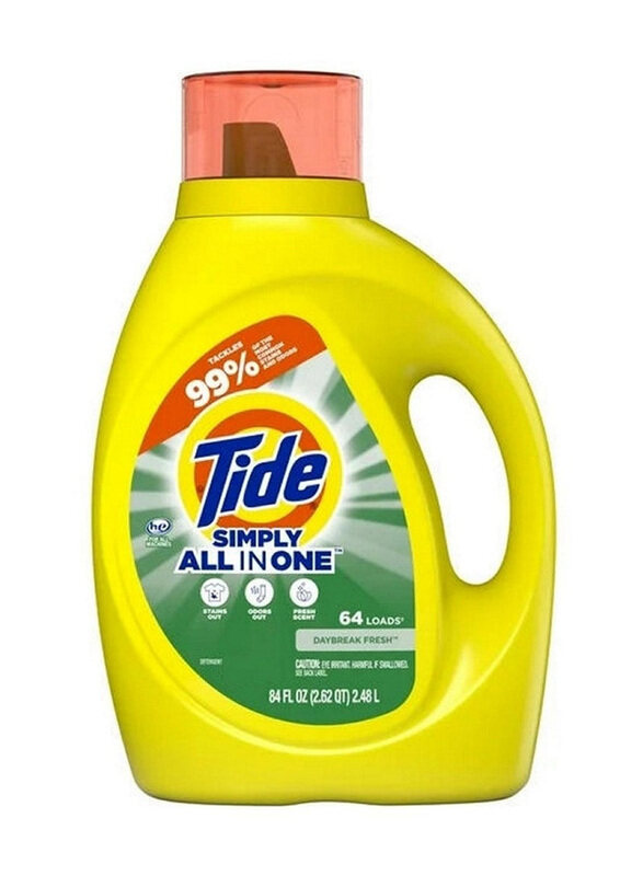 

Tide Simply All In One Daybreak Fresh Liquid Laundry Detergent, 64 Loads, 2.48 Litres