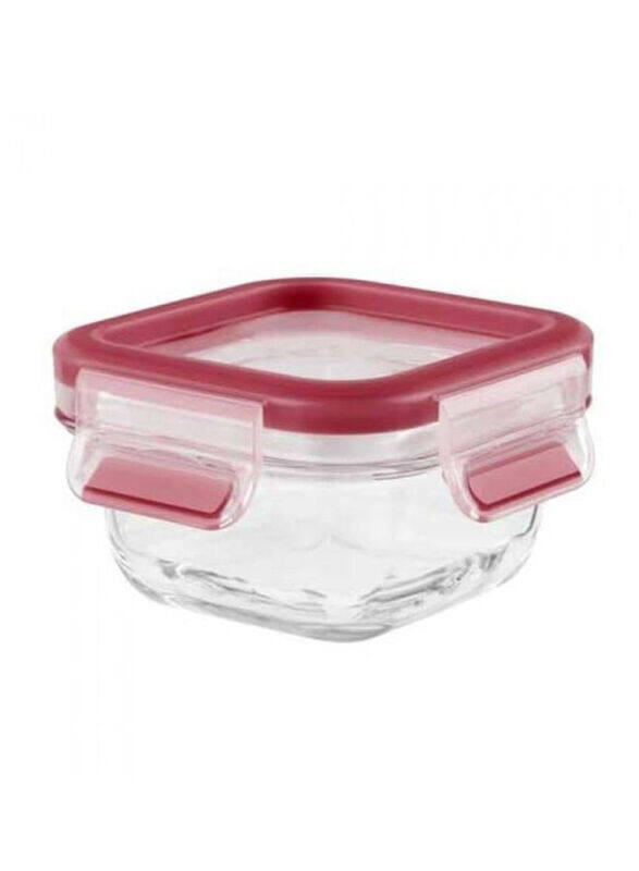 

Tefal Master Seal Rectangle Food Storage, 0.2 Liters, Clear/Red