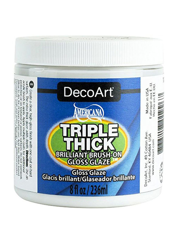 DecoArt Triple Thick Gloss Glaze, 236ml, Clear